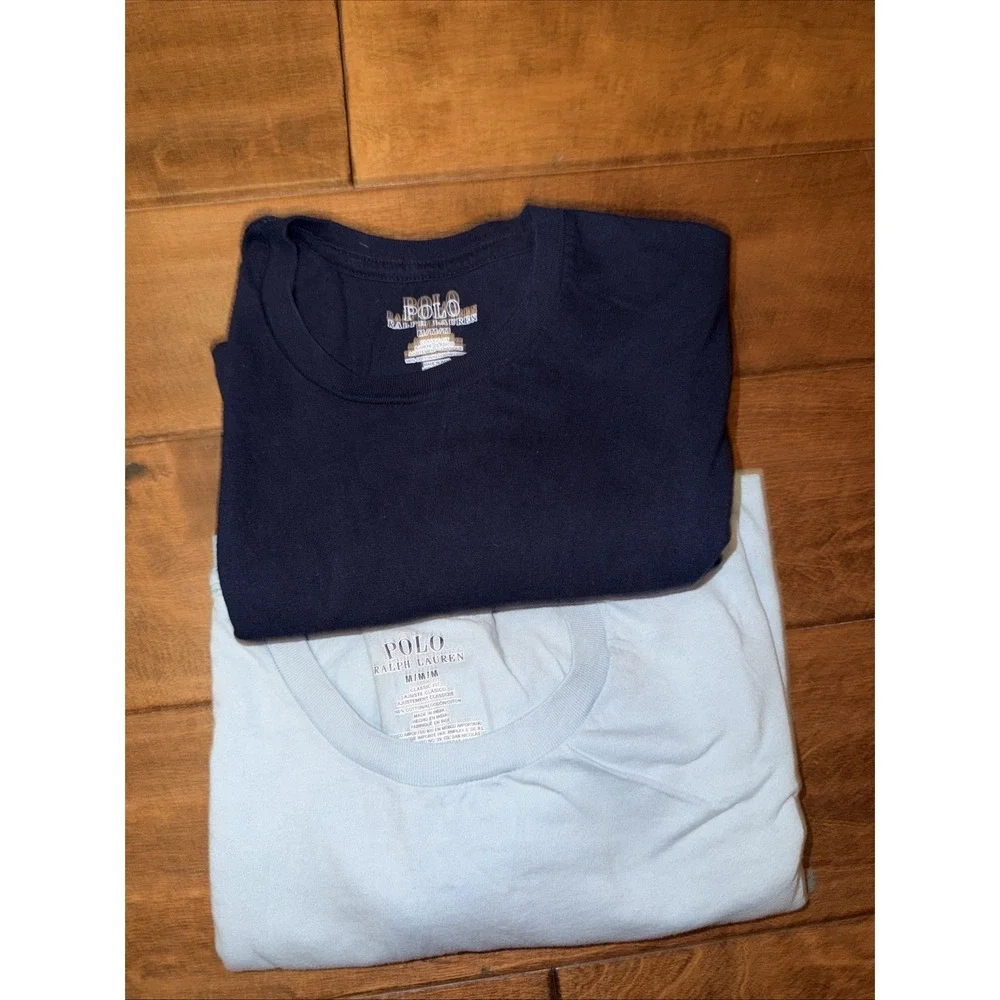 Polo Ralph Lauren Shirt Lot of 2 Mens Medium Blue‎ Classic Fit Mens Casual Used